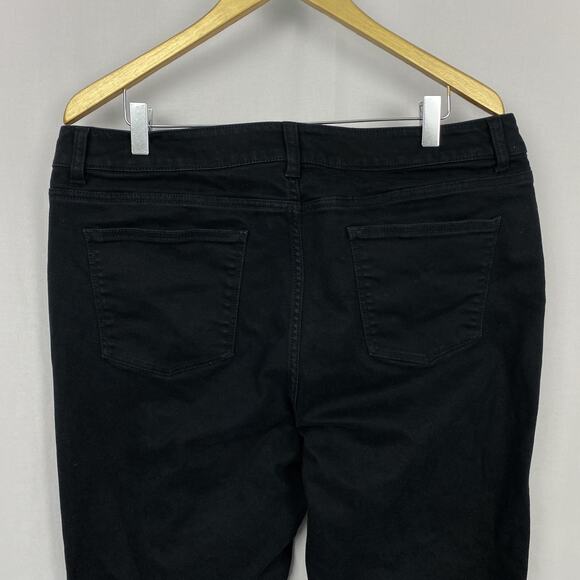 Talbots Heritage Straight Jeans Womens 16/33 Black Stretch Denim Fits 37x33 - Picture 4 of 14